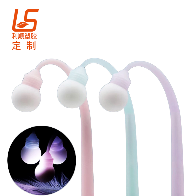定制發光中性筆 LED發光燈泡中性筆發光中性筆 (2)